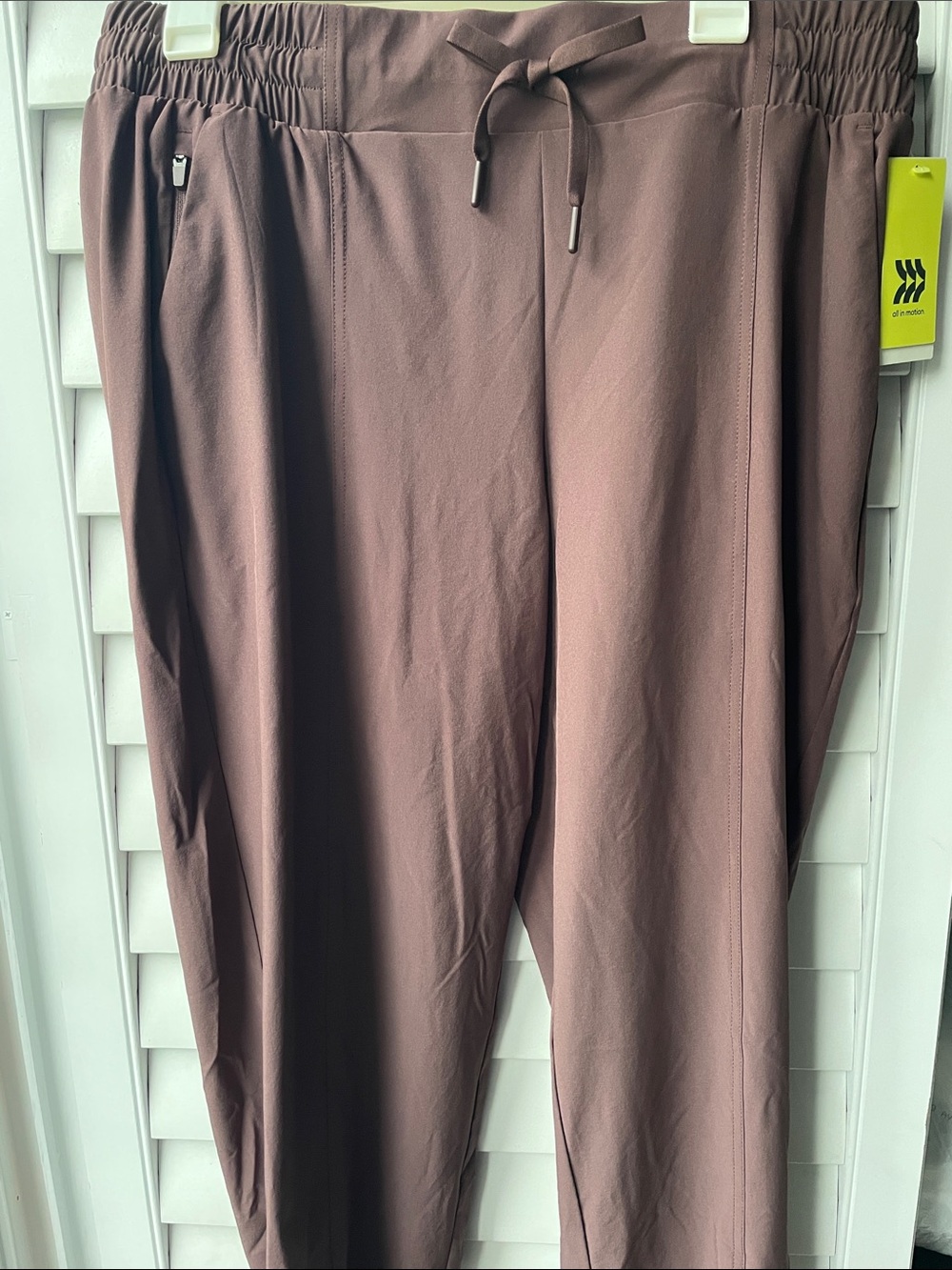 all in motion Women's Brown Drawstring-Waist Joggers